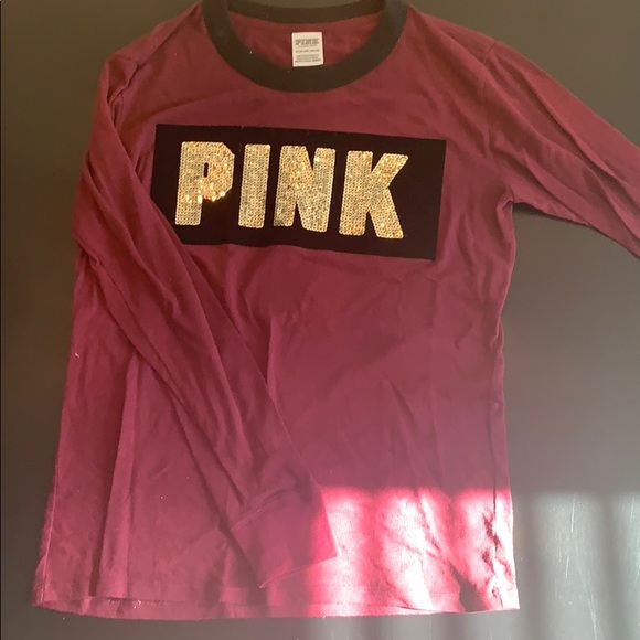 Victoria Secret (Pink) Burgendy Long Sleeve - Picture 1 of 3
